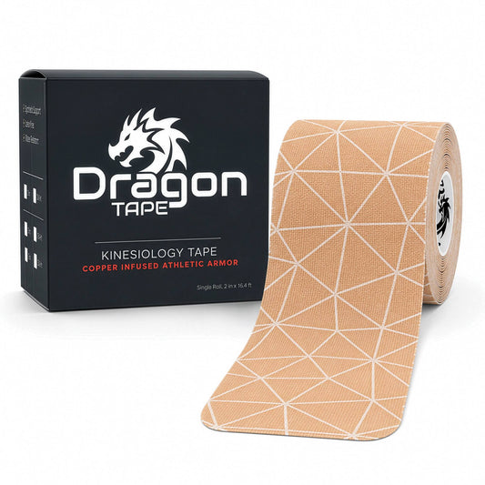 Copper Infused Kinesiology Tape – 40 Precut Strips - Black (Double Roll)
