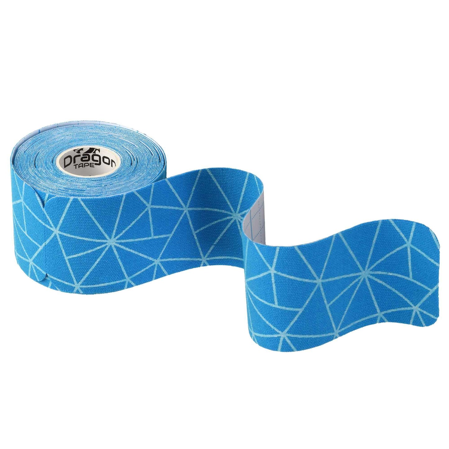 Dragon Tape Kinesiology Tape Copper Infused – 20 Precut Water-Resistant Strips - Blue - Single Roll