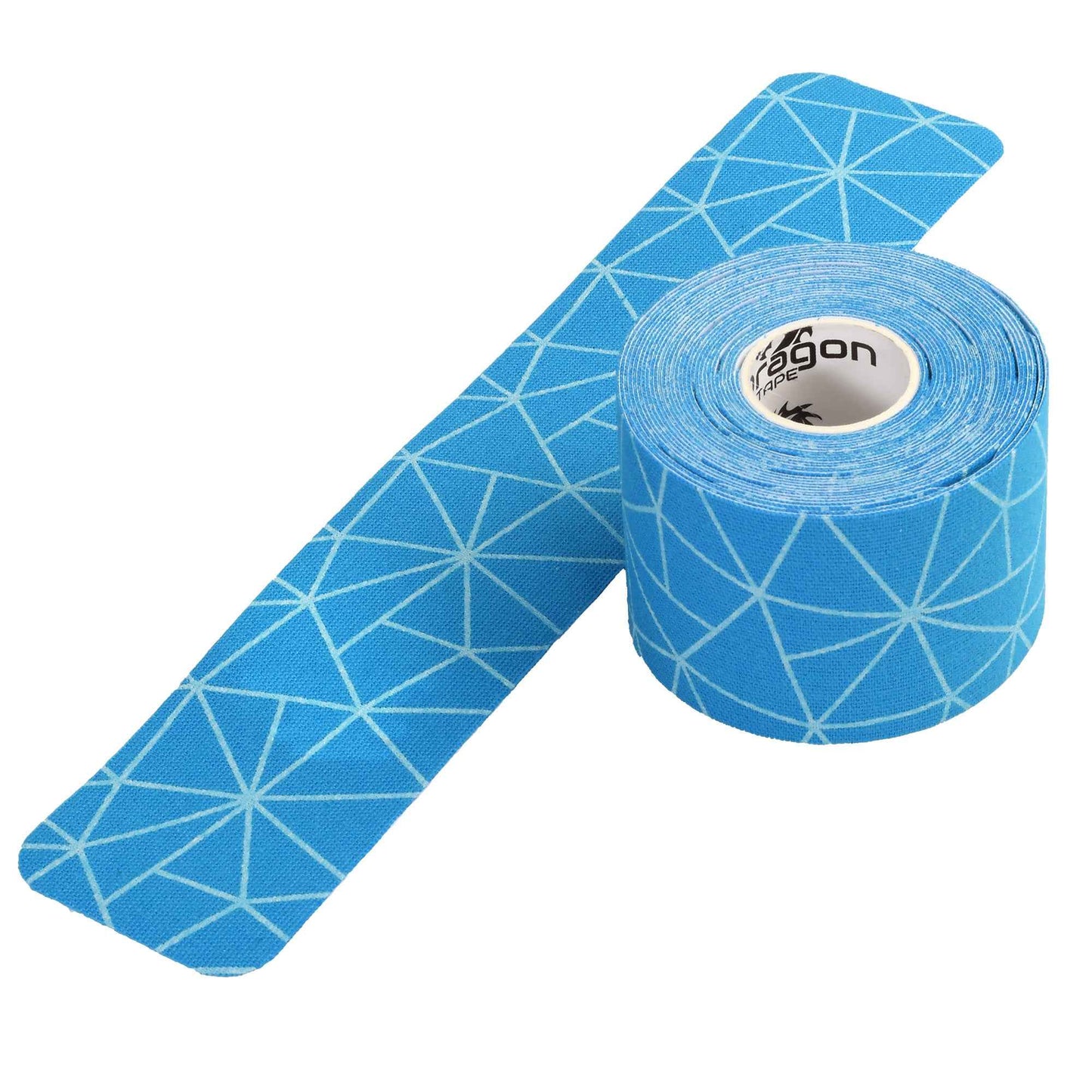 Dragon Tape Kinesiology Tape Copper Infused – 20 Precut Water-Resistant Strips - Blue - Single Roll