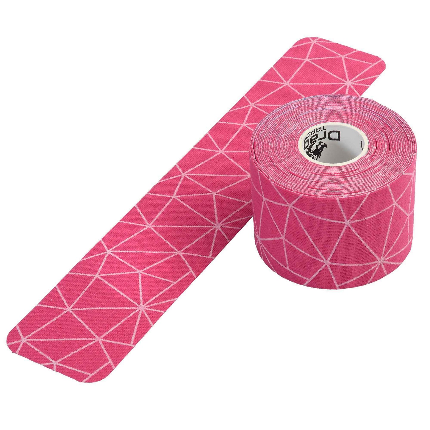 Dragon Tape Kinesiology Tape Copper Infused – 20 Precut Water-Resistant Strips - Pink - Double Roll