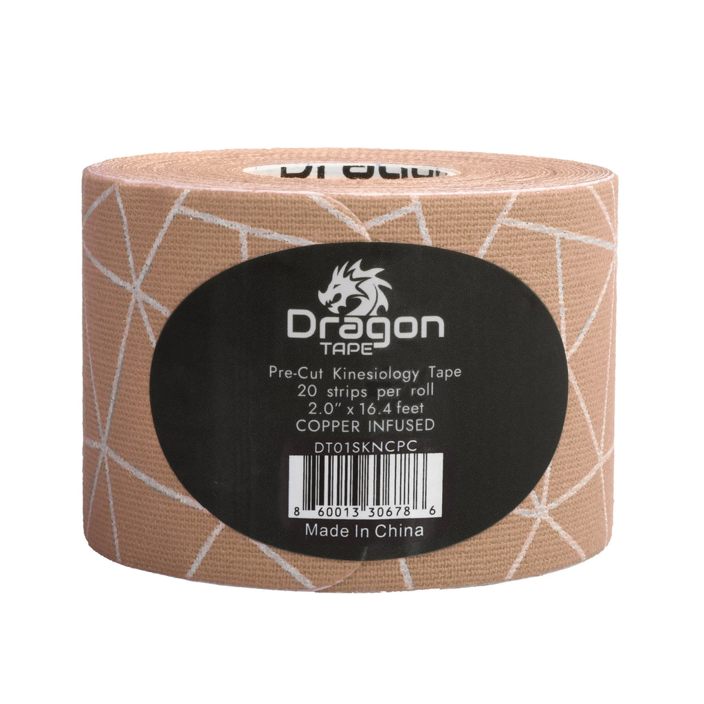Dragon Tape Copper Kinesiology Tape – 20 Precut Water-Resistant Strips