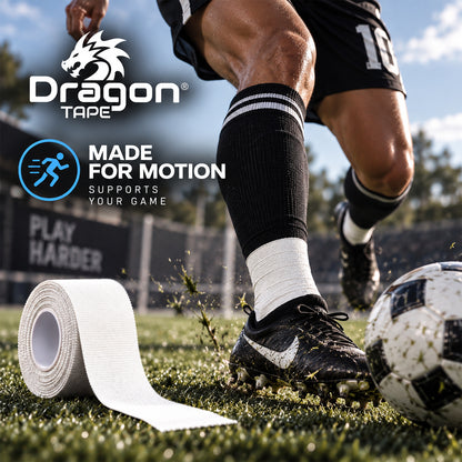 Dragon Tape Professional Athletic Tape - 2 Rolls (White)