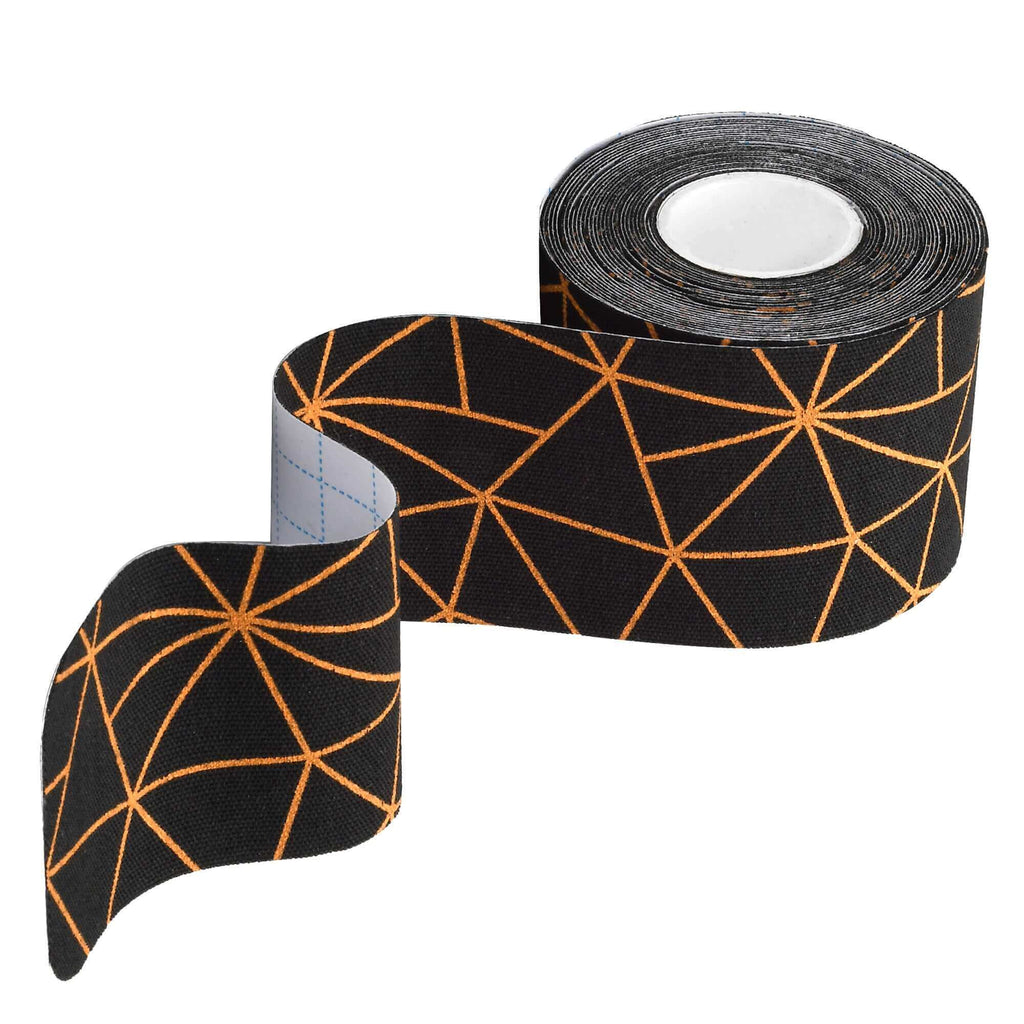 Ultra Athletics Copper Infused Pro Series Kinesiology Tape Precut with Stretch Indicator Single Roll (Black Copper)