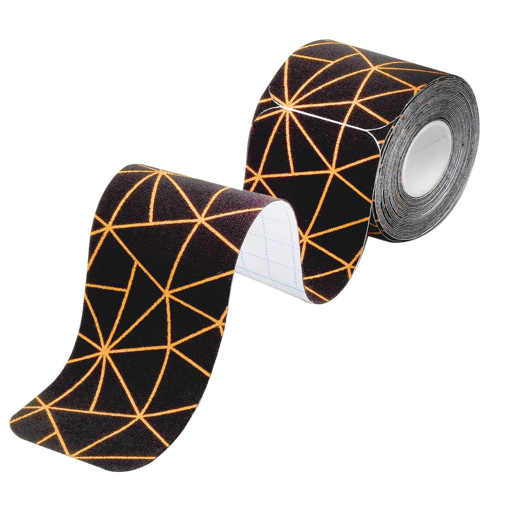 Ultra Athletics Copper Infused Pro Series Kinesiology Tape Precut with Stretch Indicator Single Roll (Black Copper)