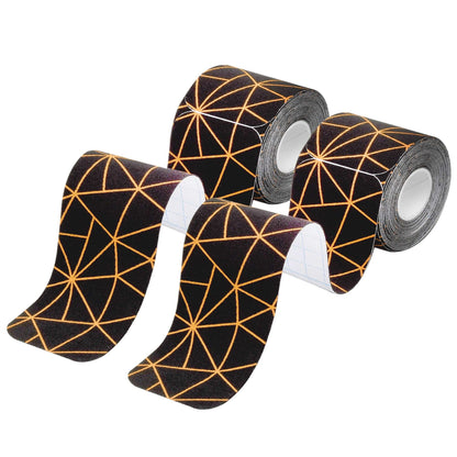 Ultra Athletics Kinesiology Tape Copper Infused – 20 Precut Water-Resistant Strips - Black Copper - Double Roll - AthleticTapes.com