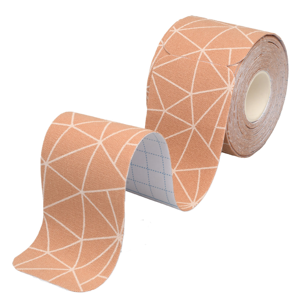 Ultra Athletics Copper Infused Pro Series Kinesiology Tape Precut with Stretch Indicator Single Roll (Skin Copper)