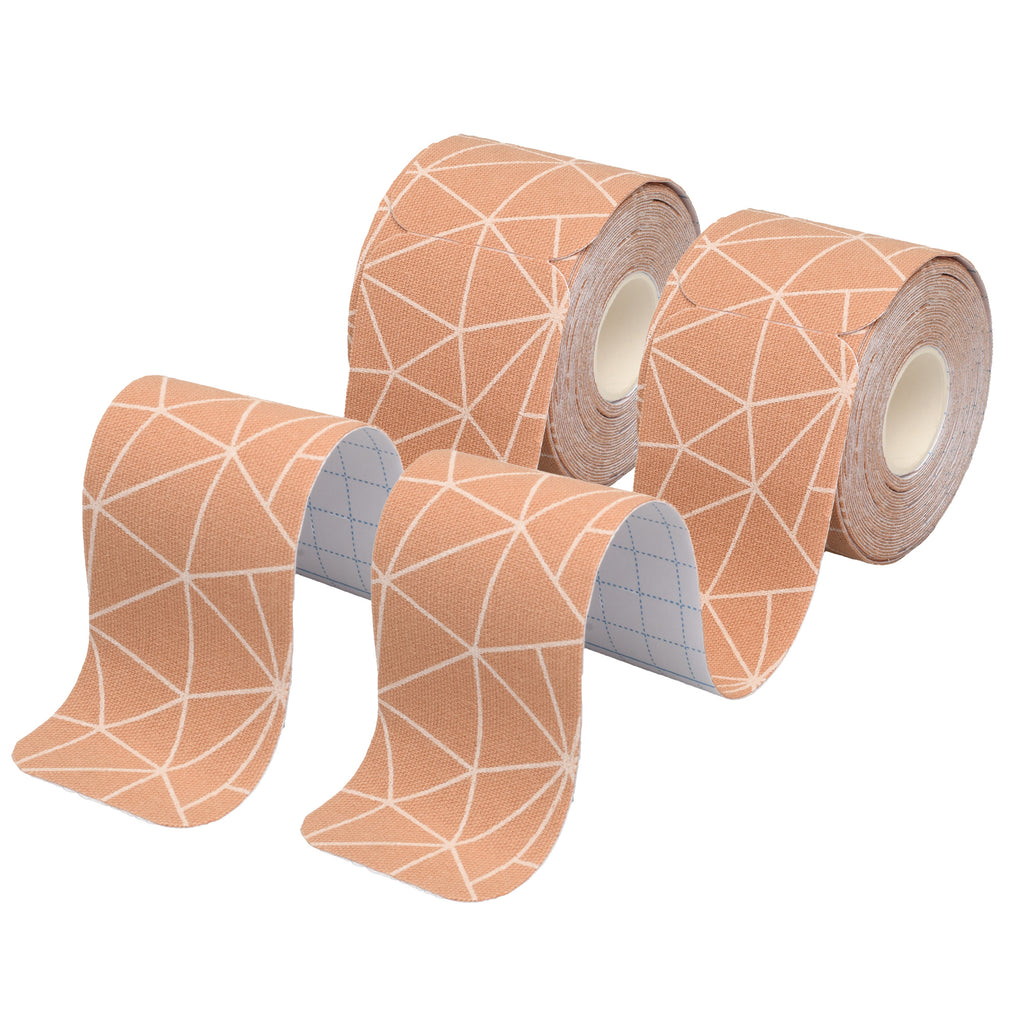 Ultra Athletics Copper Infused Pro Series Kinesiology Tape Precut with Stretch Indicator 2-Pack (Skin Copper)